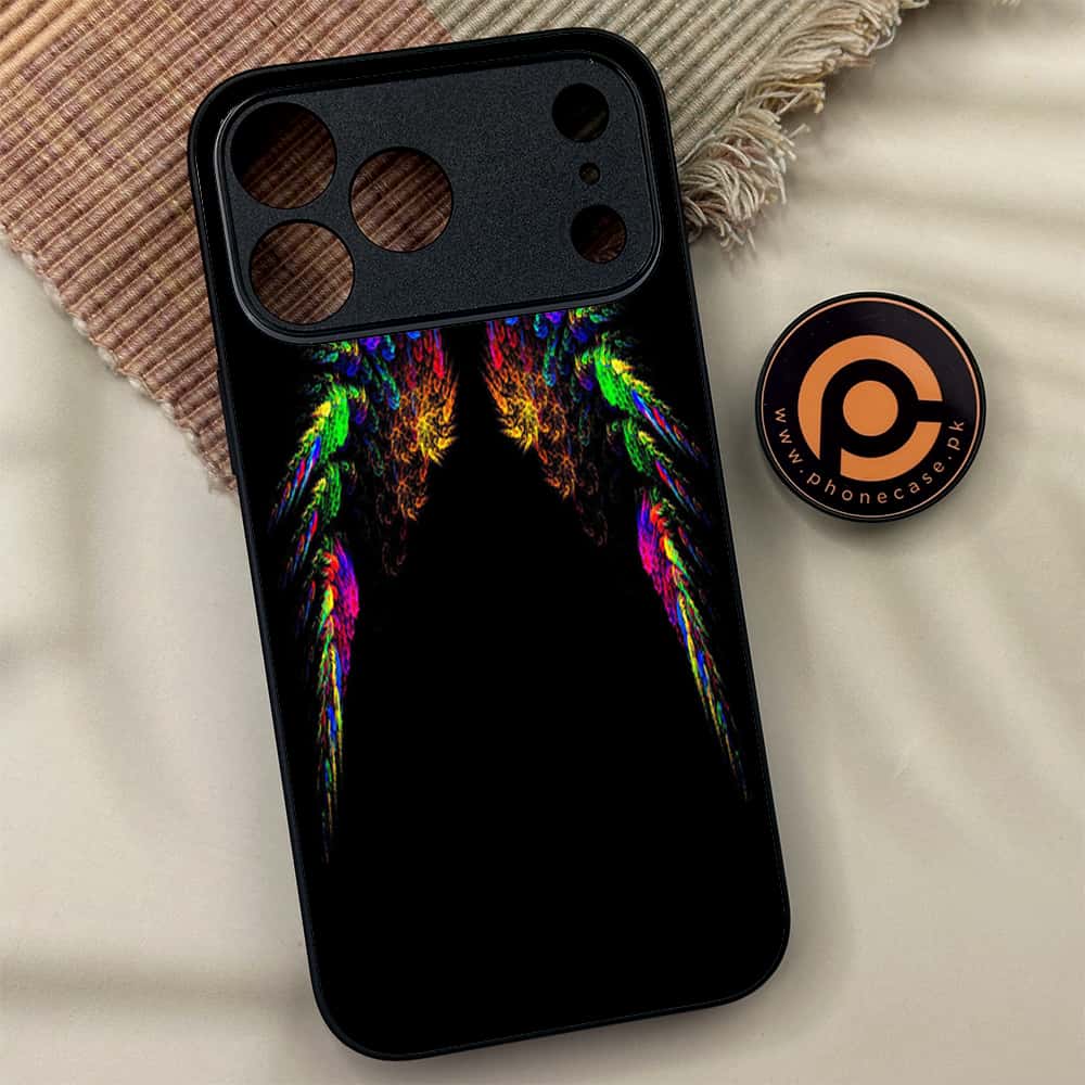 iPhone 17 Pro Max - Angel Wings Series - Premium Metal Printed soft Bumper shock Proof Case