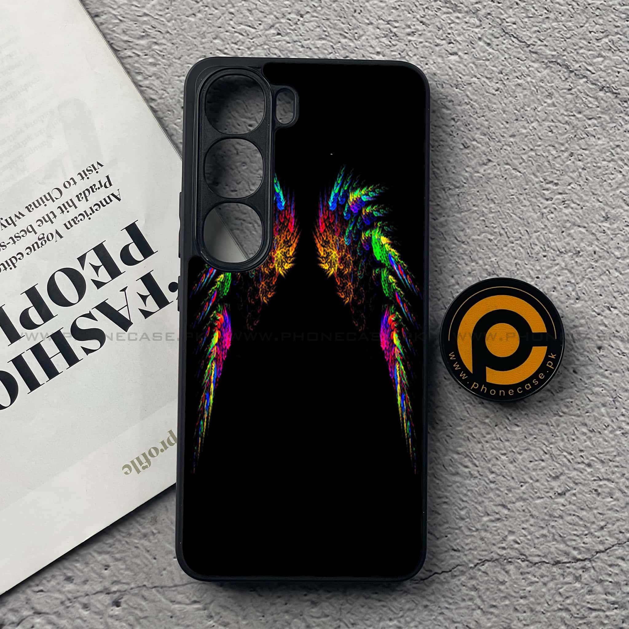 Vivo V40 Lite (IDN) - Angel Wings Series - Premium Metal Printed soft Bumper Shock Proof Case