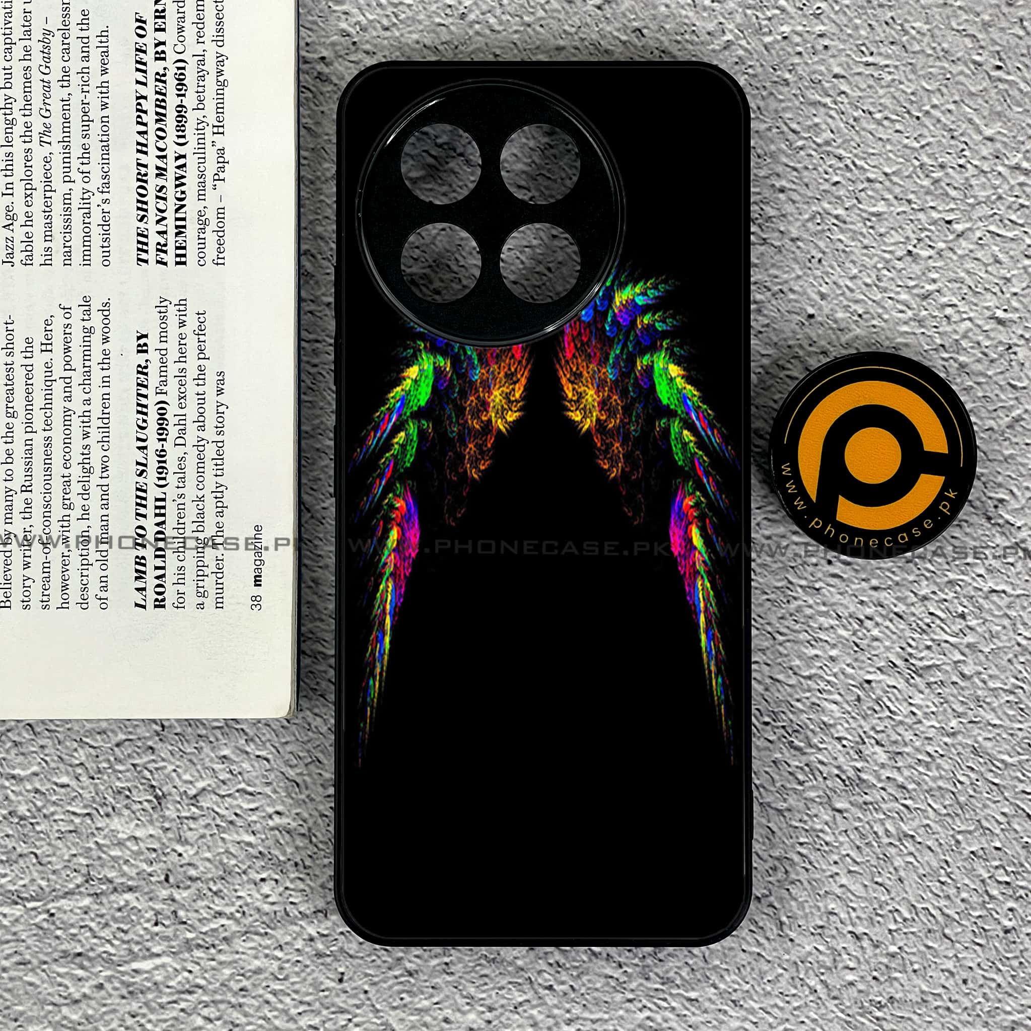 OnePlus 13R - Angel Wings Series - Premium Printed Glass soft Bumper shock Proof Case