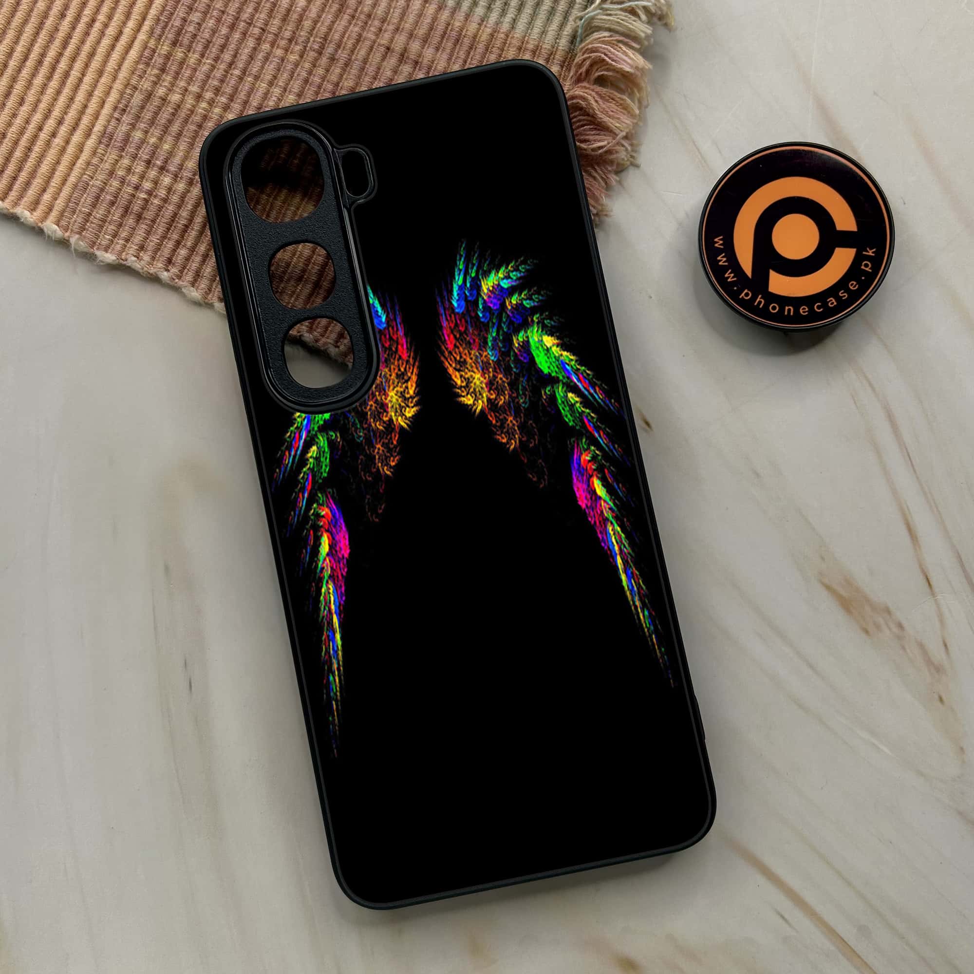 Vivo Y400 - Angel Wings Series - Premium Metal Printed soft Bumper shock Proof Case
