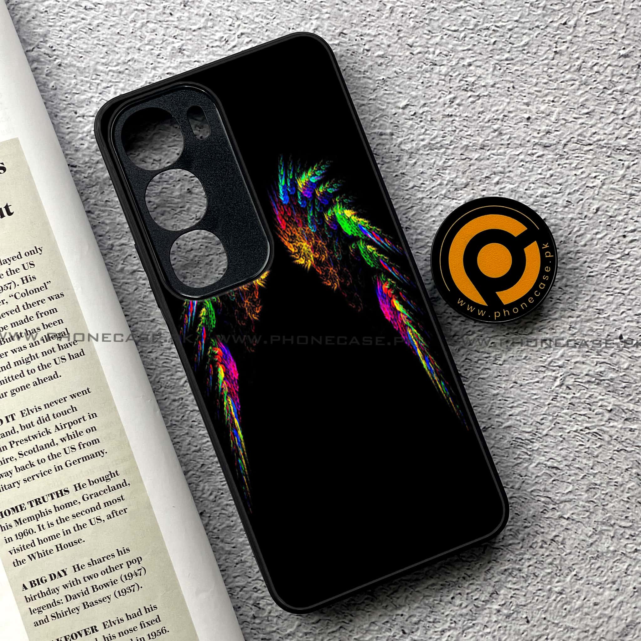 Vivo Y19s Pro - Angel Wings Series - Premium Metal Printed soft Bumper shock Proof Case