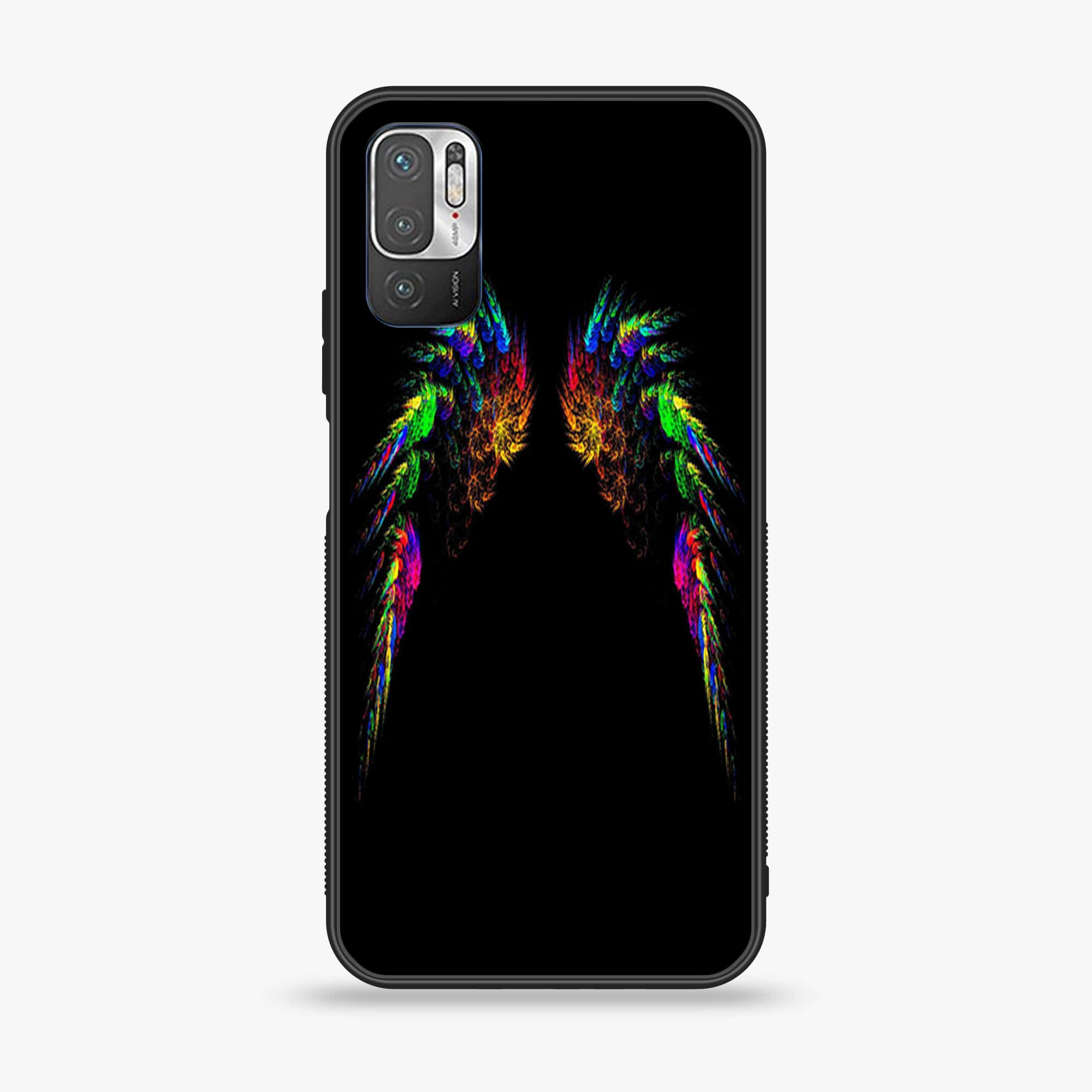 Xiaomi Redmi Note 10 5G - Angel Wings Series - Premium Printed Glass soft Bumper shock Proof Case