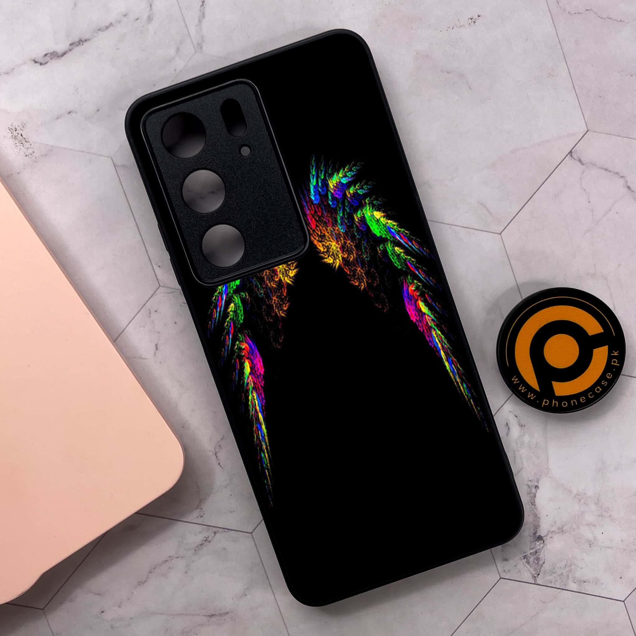 Realme C75x 4G - Angel Wings Series - Premium Metal Printed soft Bumper shock Proof Case