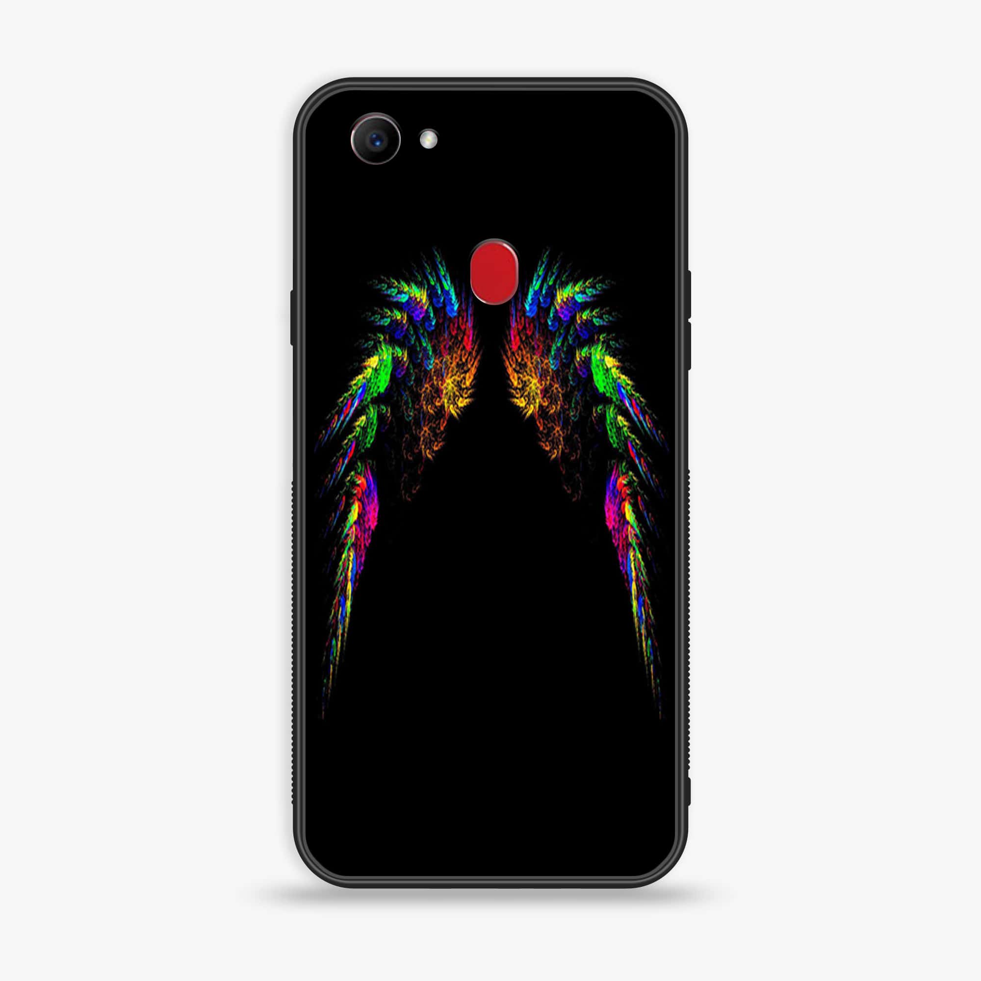 Oppo F7 - Angel Wings Series - Premium Printed Glass soft Bumper shock Proof Case