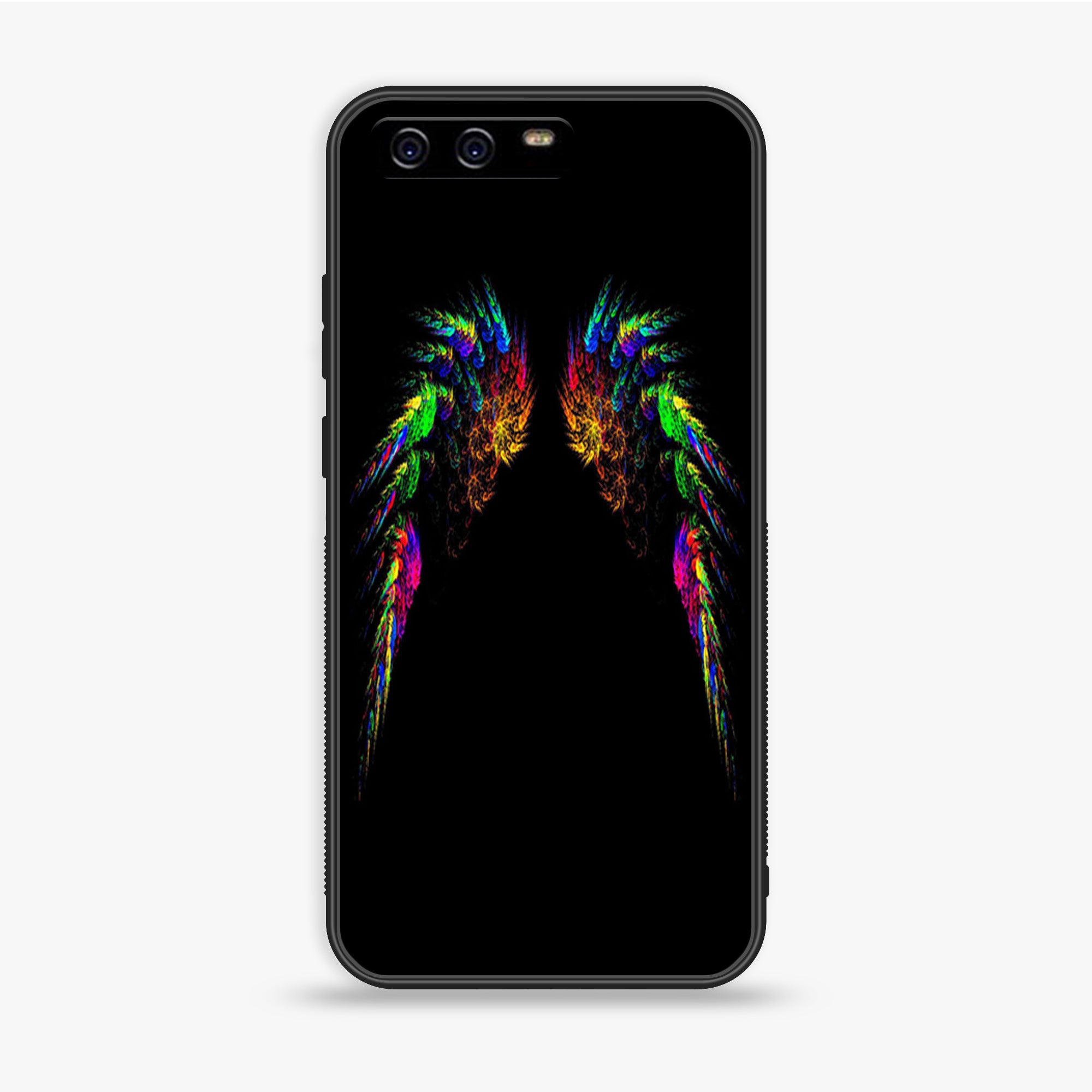 Huawei P10 Plus - Angel Wings Series - Premium Printed Glass soft Bumper shock Proof Case