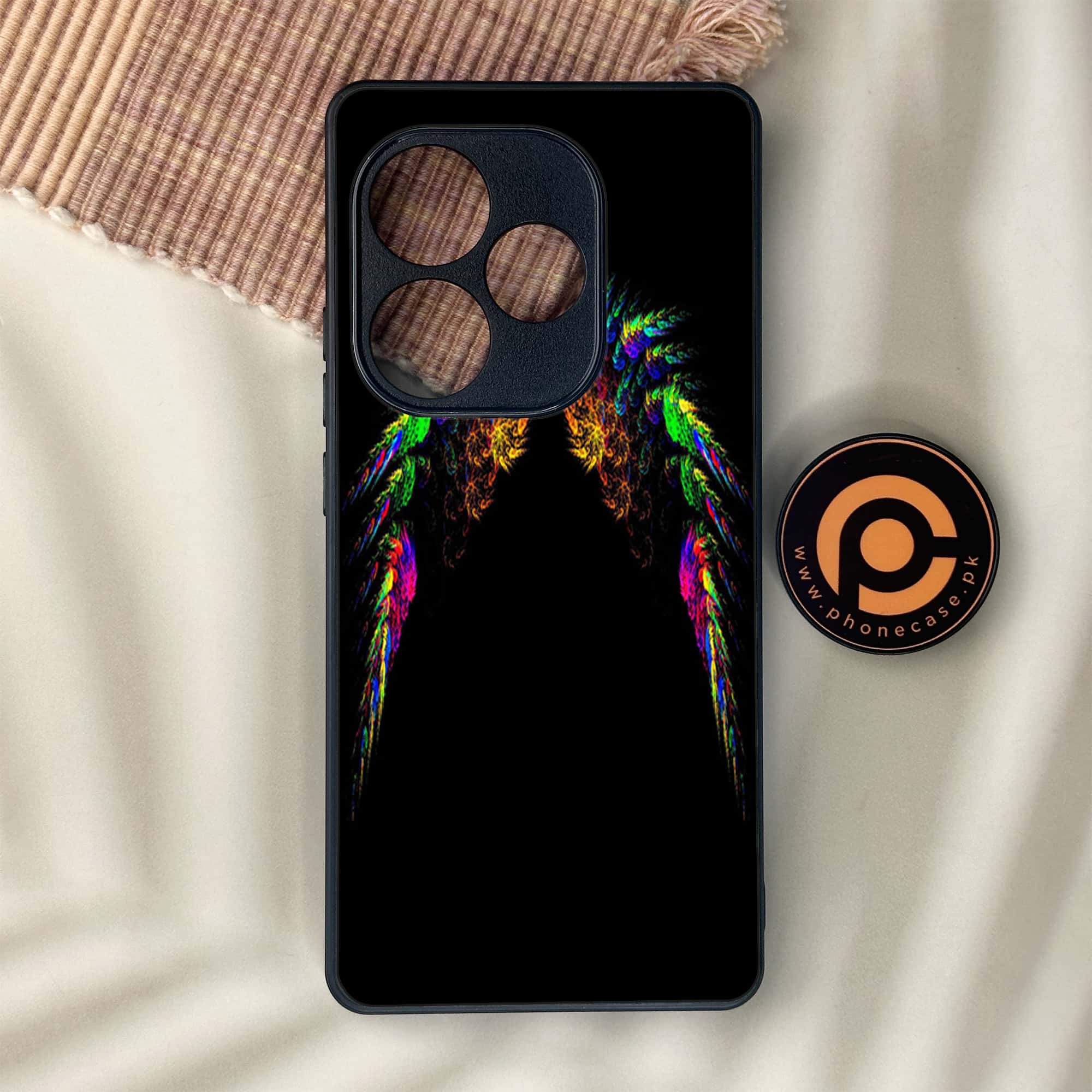 Realme GT 6 - Angel Wings Series - Premium Metal Printed soft Bumper shock Proof Case