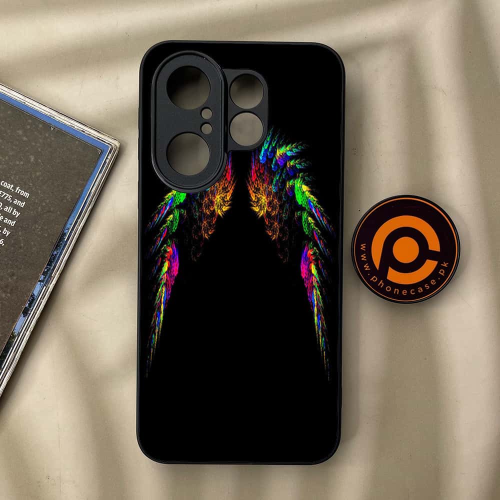 Vivo X200 FE - Angel Wings Series - Premium Metal Printed soft Bumper Shock Proof Case