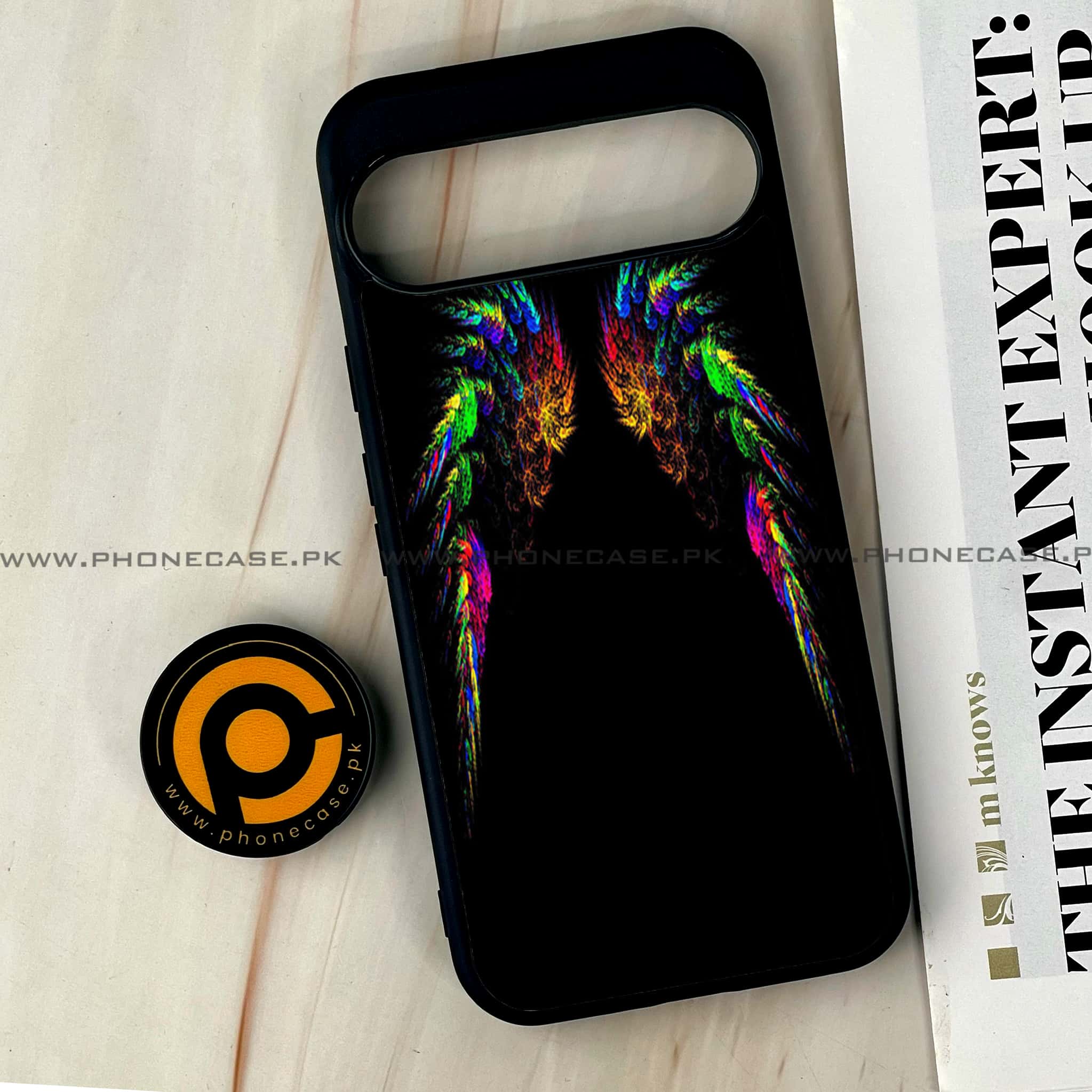 Google Pixel 9a - Angel Wings Series - Premium Metal Printed soft Bumper Shock Proof Case