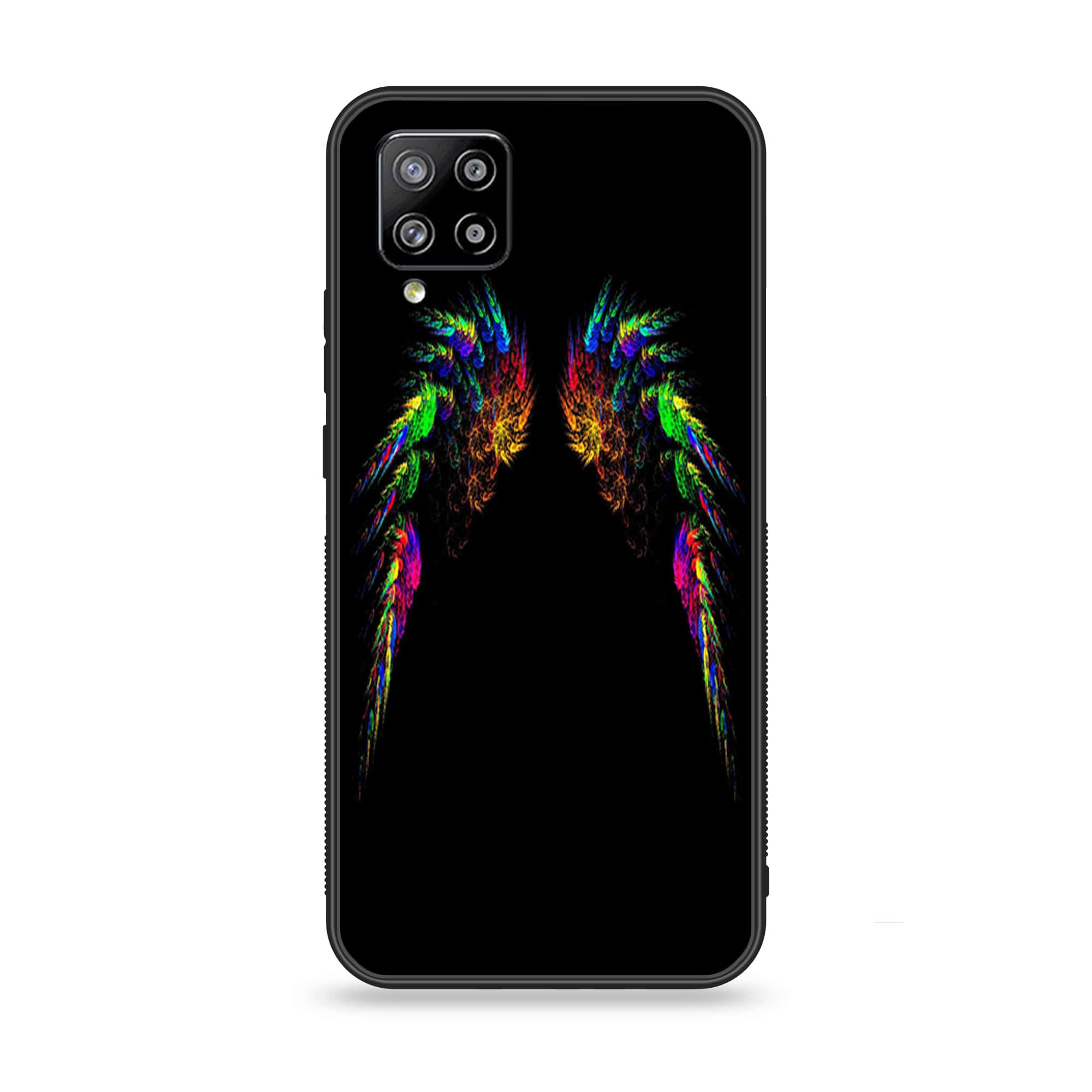 Samsung Galaxy A42 5G - Angel Wings Series - Premium Printed Glass soft Bumper shock Proof Case