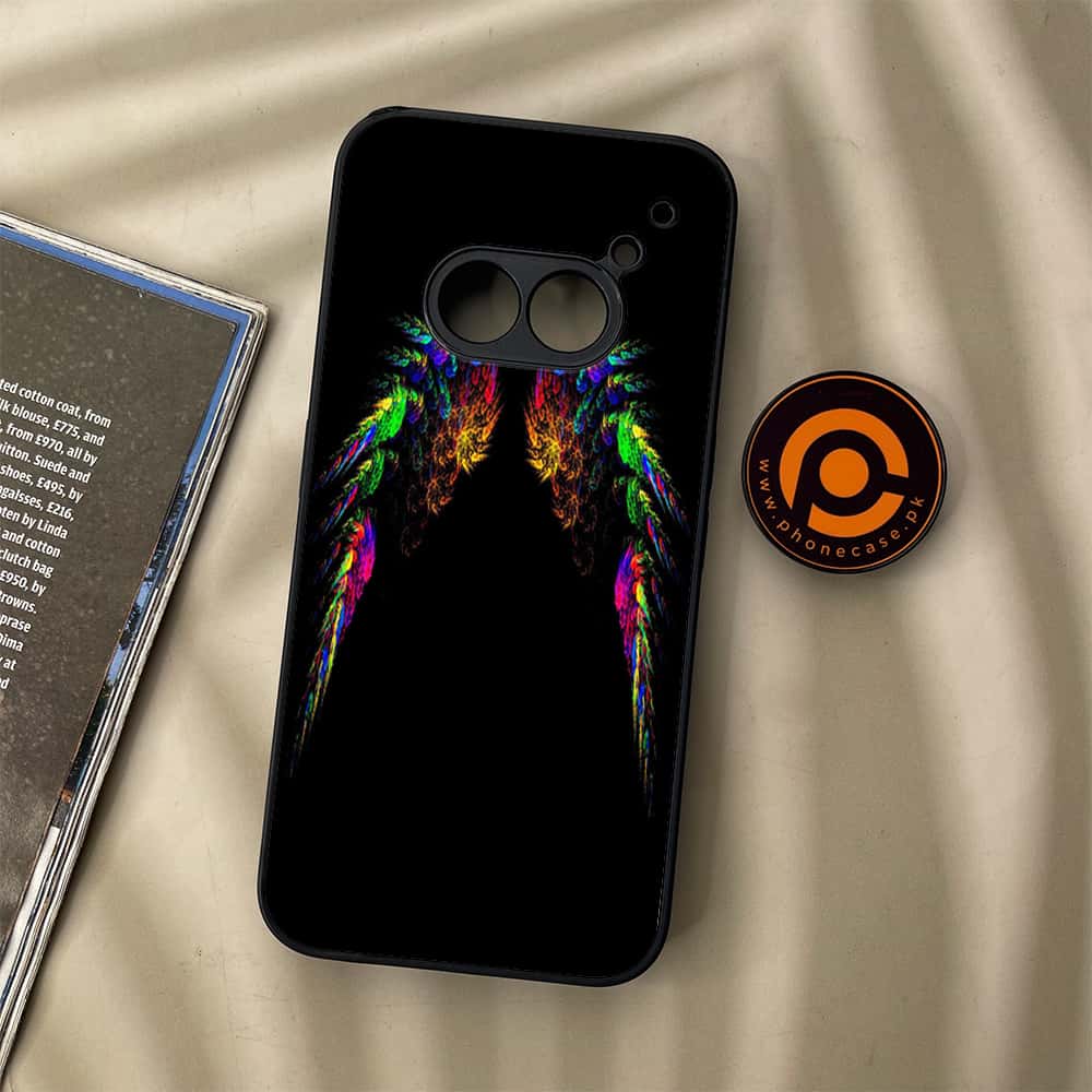 Nothing Phone (2a) - Angel Wings Series - Premium Metal Printed soft Bumper Shock Proof Case
