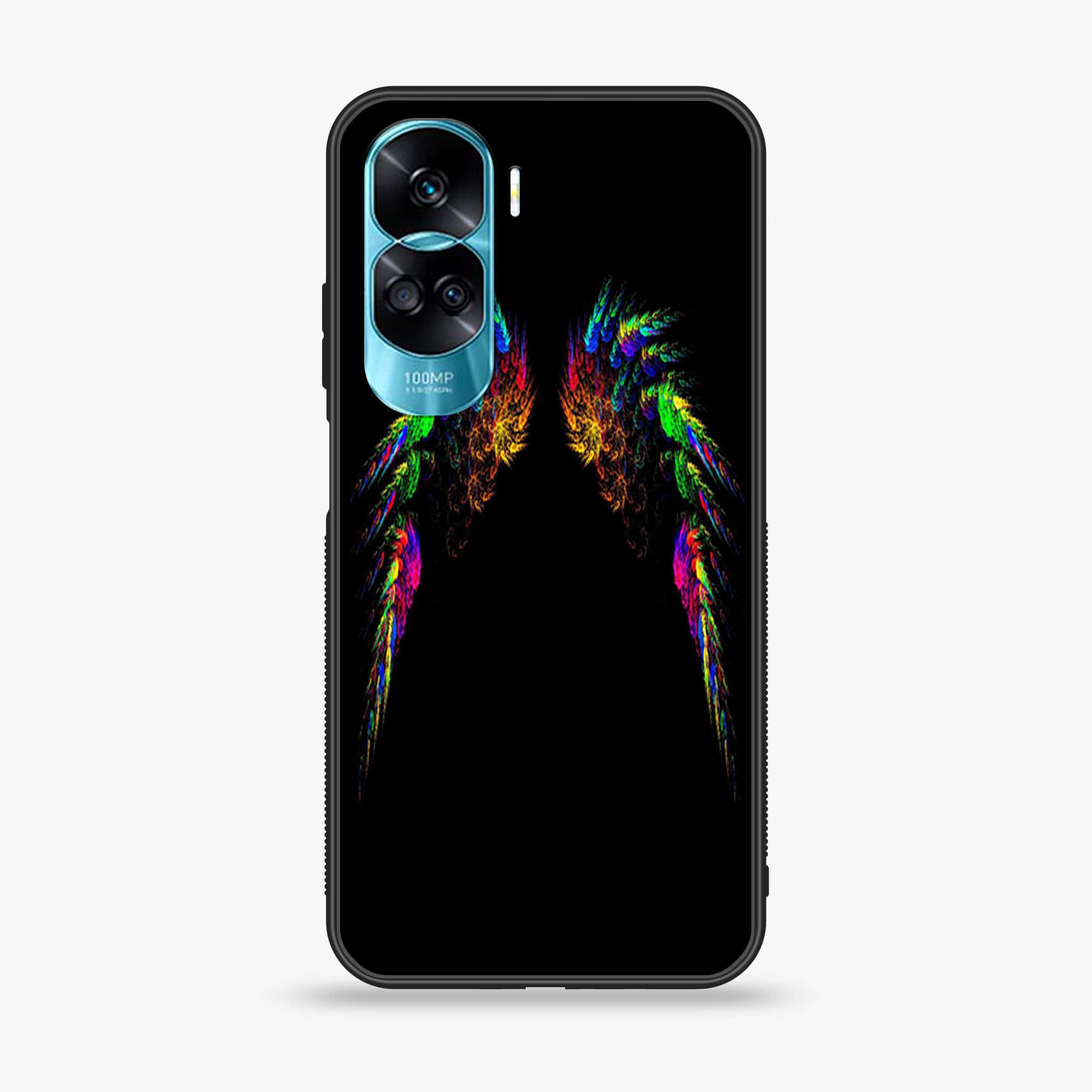 Honor 90 Lite - Angel Wings Series - Premium Printed Glass soft Bumper shock Proof Case