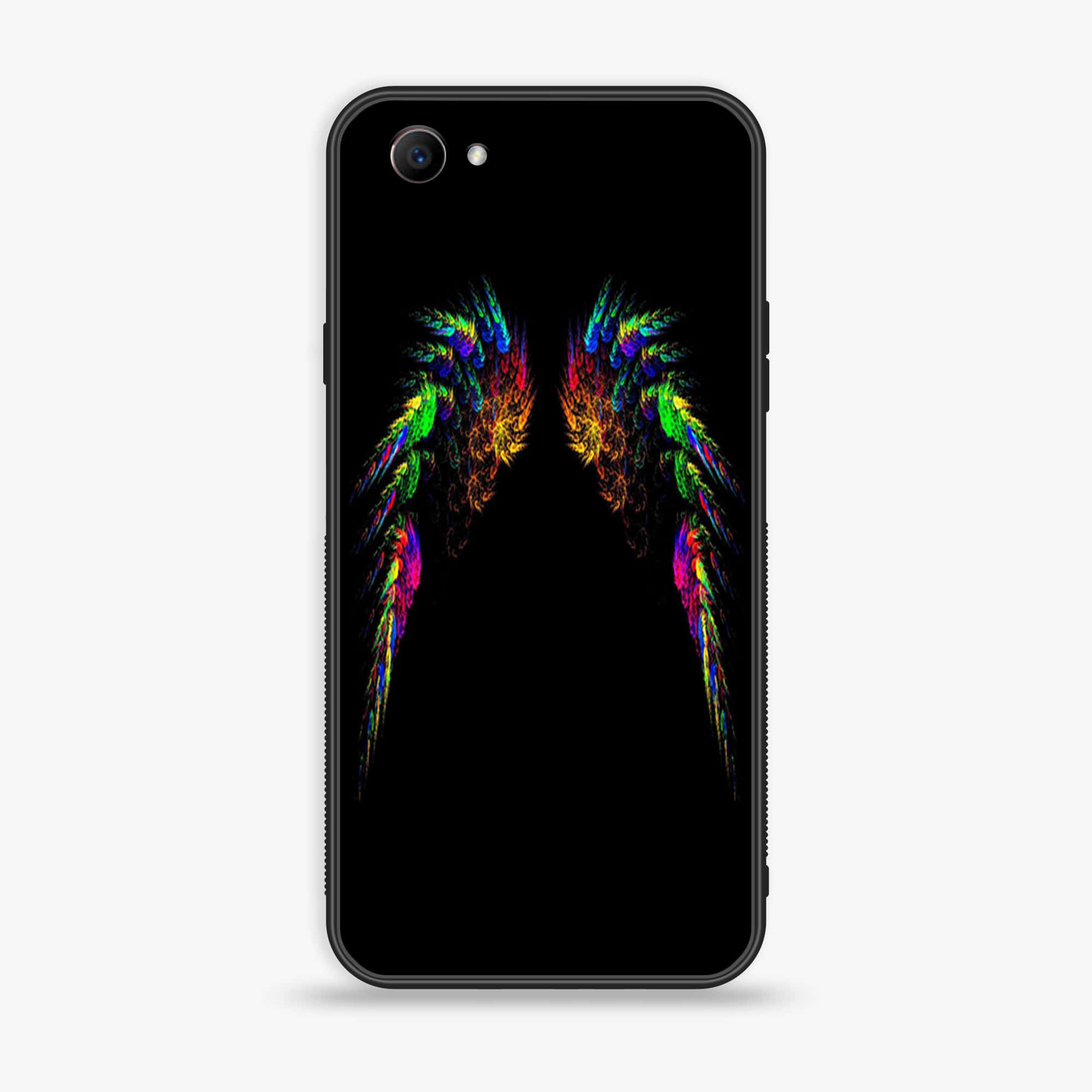 Oppo F7 Youth -  Angel Wings Series - Premium Printed Glass soft Bumper shock Proof Case