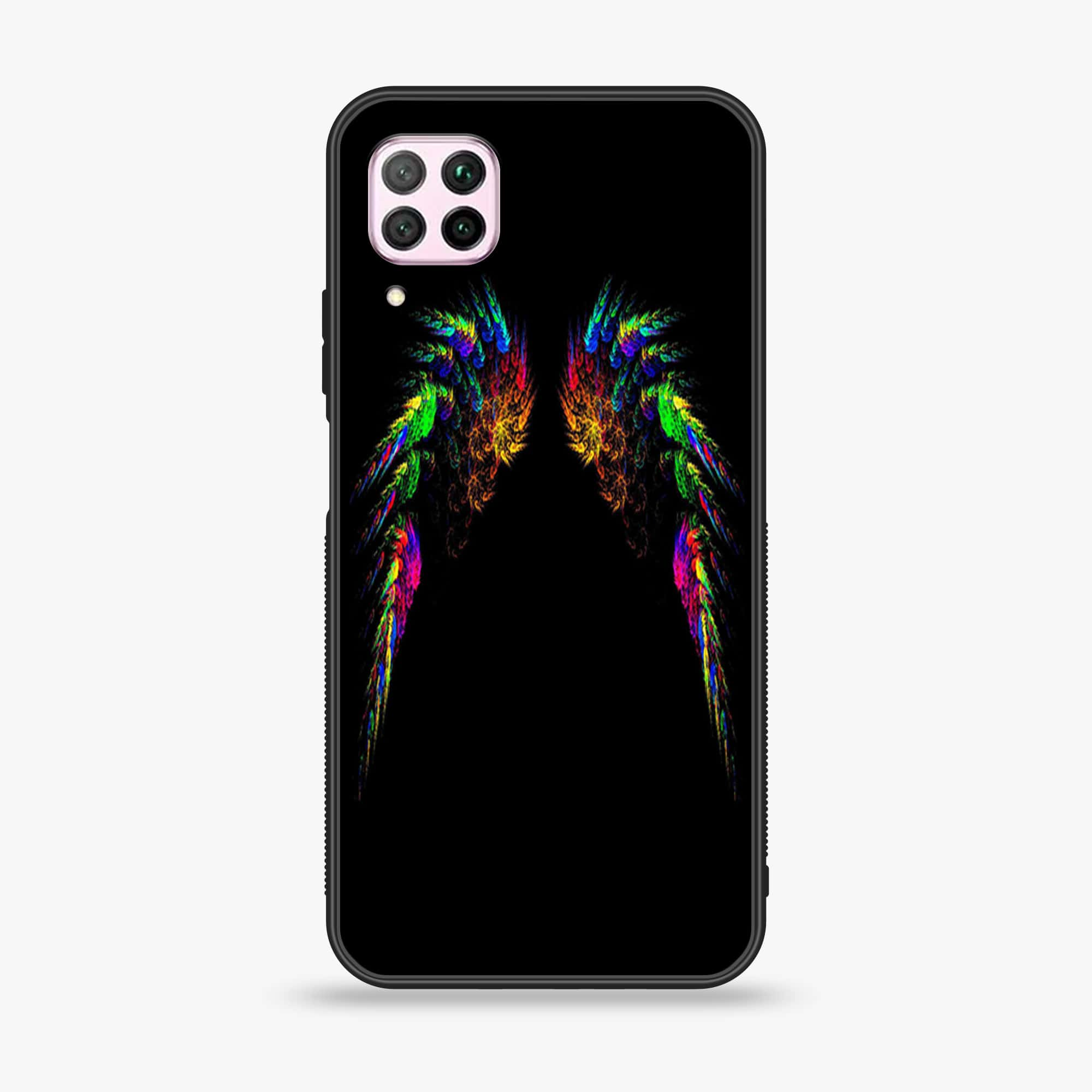 Huawei Nova 7i  - Angel Wings Series - Premium Printed Glass soft Bumper shock Proof Case