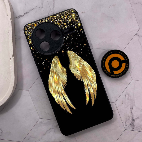 Xiaomi Poco F7 Pro 5G - Angel Wings Series - Premium Metal Printed soft Bumper shock Proof Case