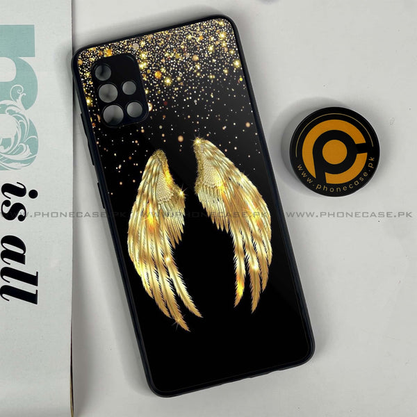 Samsung Galaxy A51 - Angel Wing Design 1 - Premium Printed Glass soft Bumper shock Proof Case CS-15151