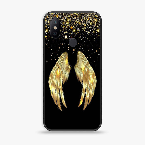 Xiaomi Mi A2 / Mi 6X - Angel Wings Series - Premium Printed Glass soft Bumper shock Proof Case