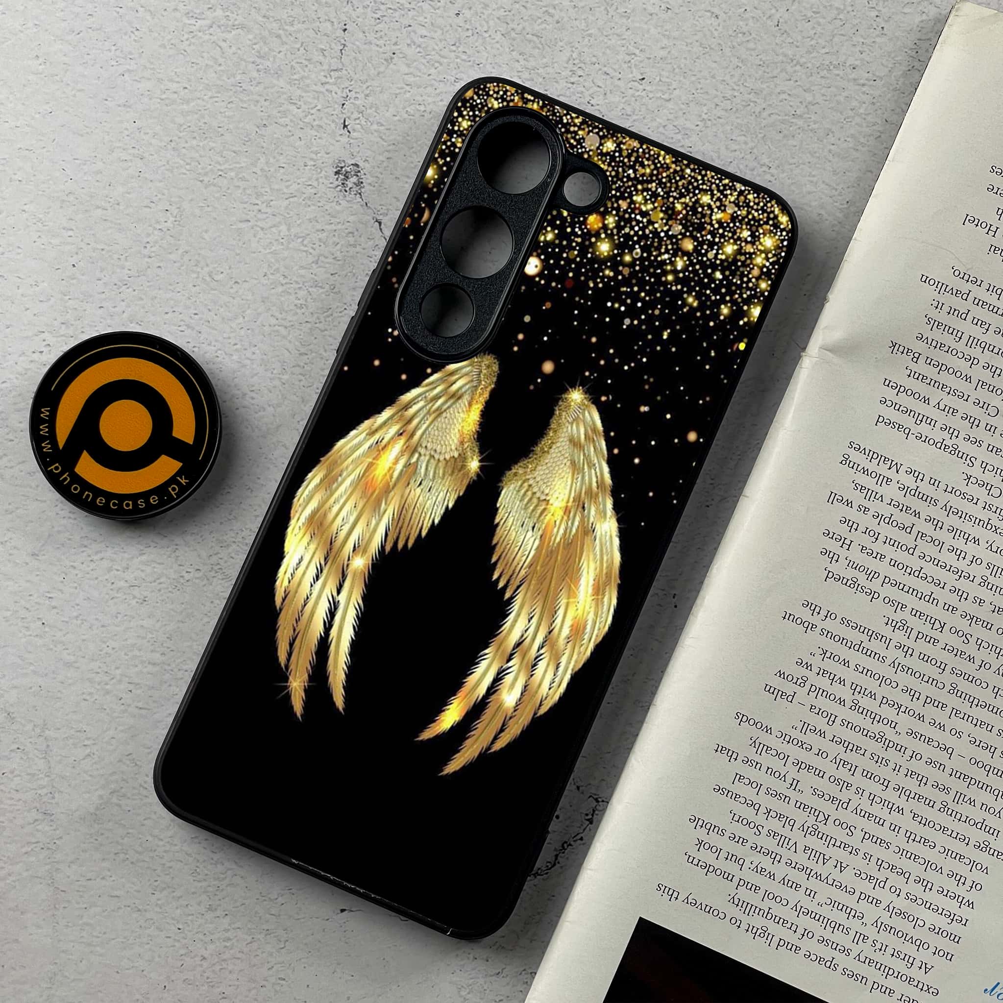 Vivo Y04 - Angel Wings Series - Premium Metal Printed Soft Bumper Shockproof Case