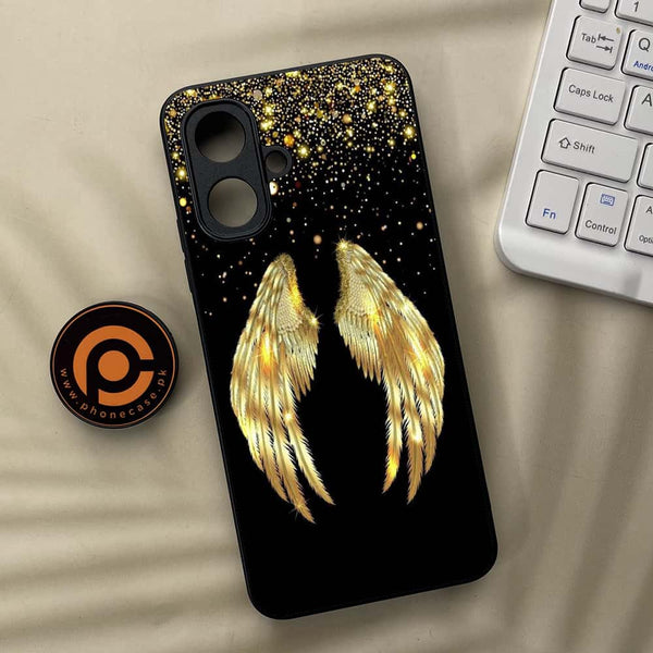 Tecno Spark Go 2 - Angel Wings Series - Premium Metal Printed soft Bumper Shock Proof Case