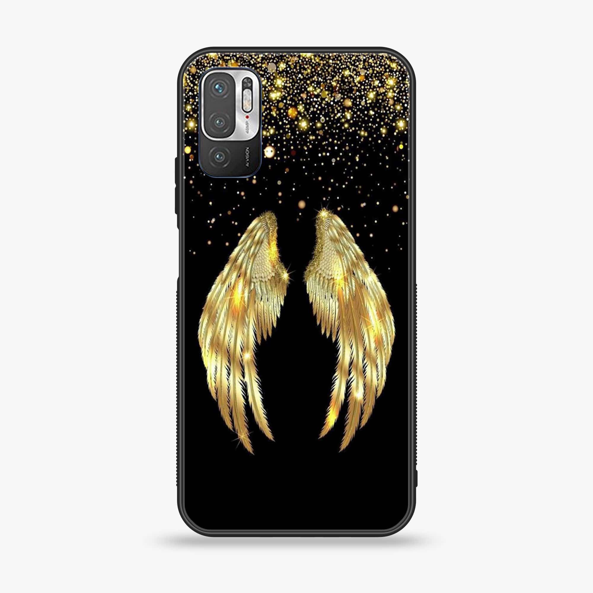 Xiaomi Redmi Note 10 5G - Angel Wings Series - Premium Printed Glass soft Bumper shock Proof Case