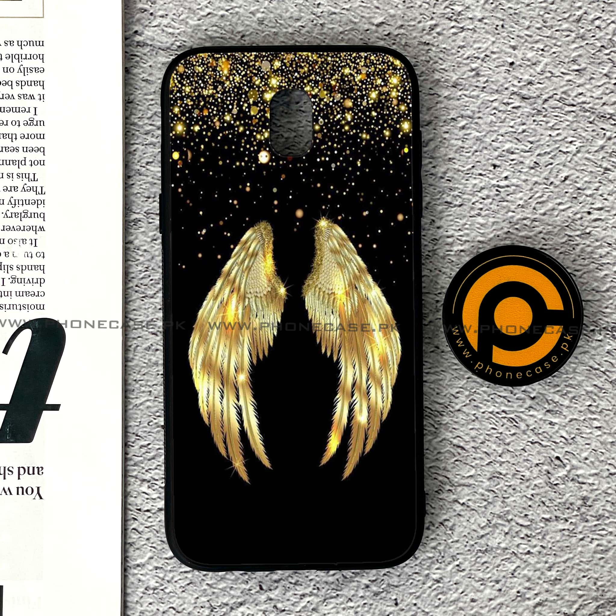 Samsung Galaxy J5 Pro 2017 - Angel Wings Series - Premium Printed Metal soft Bumper shock Proof Case