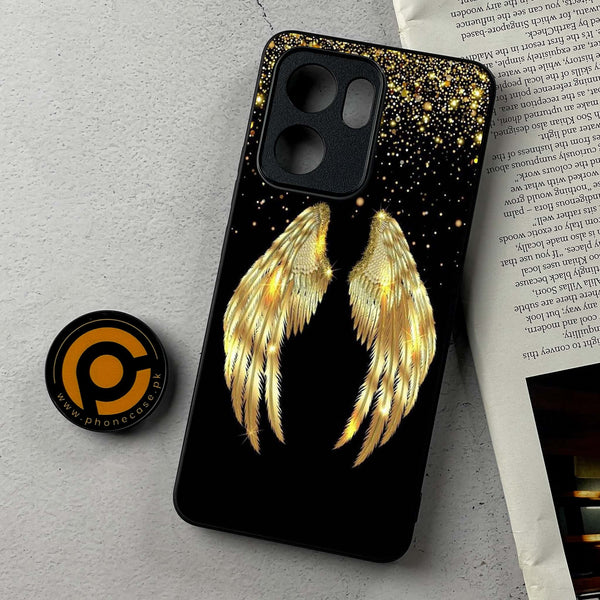 Oppo A5x - Angel Wings Series - Premium Metal Printed Soft Bumper Shockproof Case