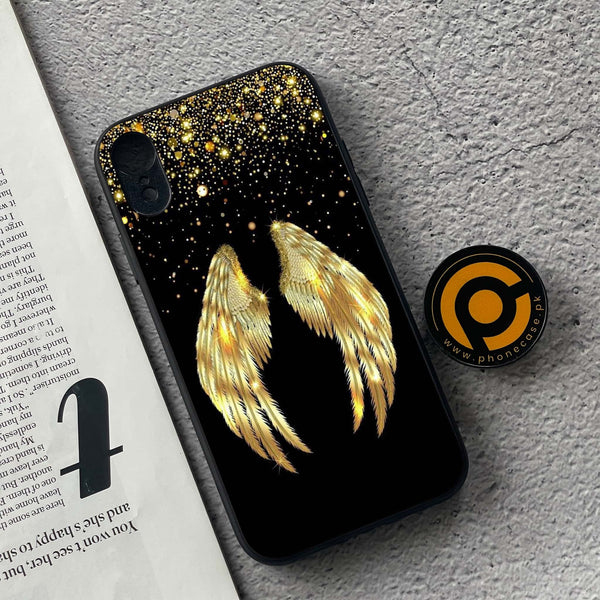 iPhone XR - Angel Wings Series - Premium Metal Printed soft Bumper shock Proof Case