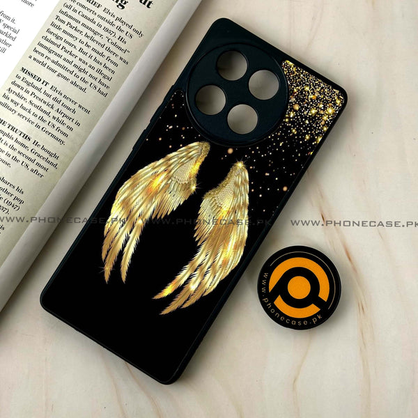 Tecno Camon 30s - Angel Wings Design 1 - Premium Printed Glass soft Bumper shock Proof Case CS-20594