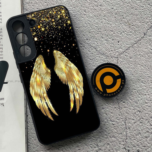 Samsung Galaxy S22 - Angel Wings  Series - Premium Printed Glass soft Bumper shock Proof Case