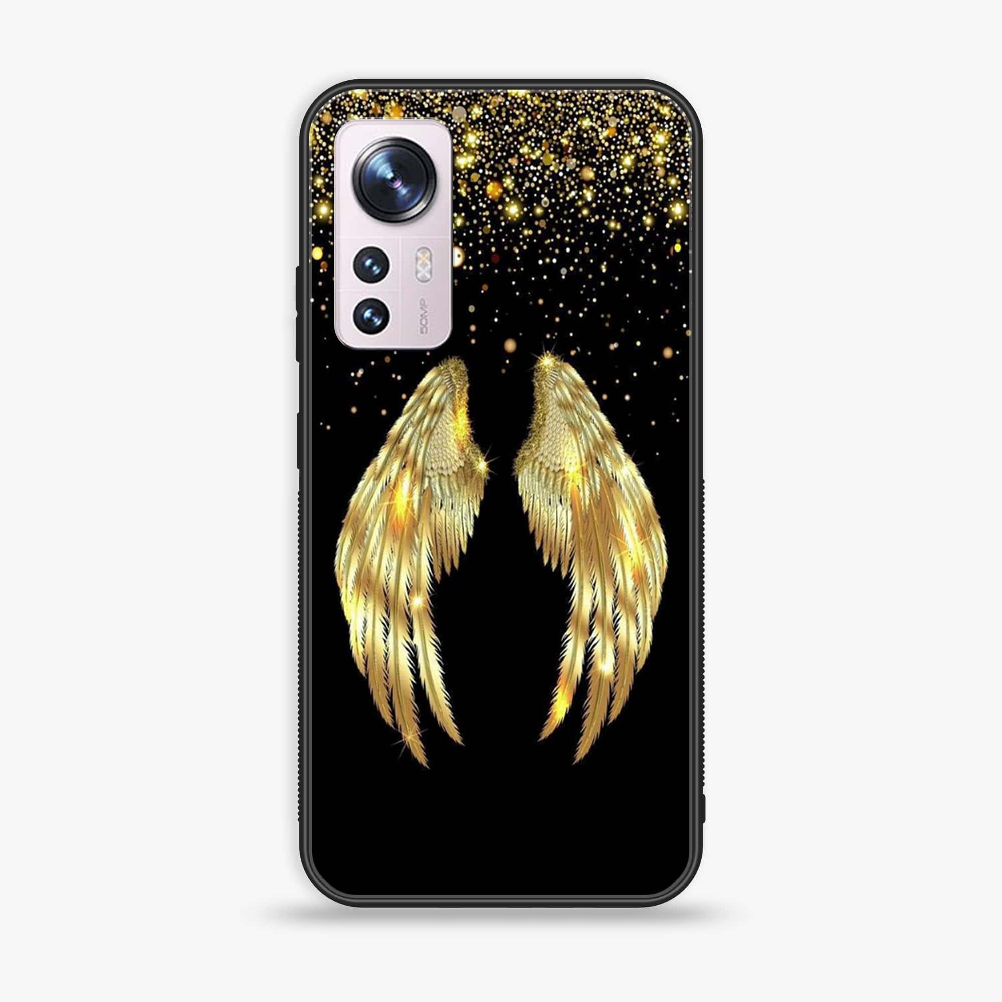 Xiaomi 12 Pro 5G Angel Wings Series  Premium Printed Glass soft Bumper shock Proof Case