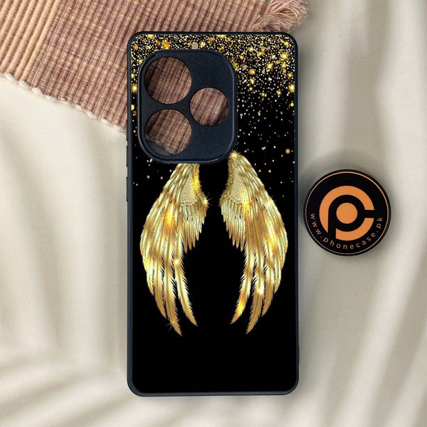 Realme GT 6 - Angel Wings Series - Premium Metal Printed soft Bumper shock Proof Case