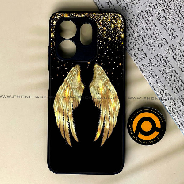 Infinix Smart 9 HD - Angel Wings Series - Premium Metal Printed soft Bumper shock Proof Case