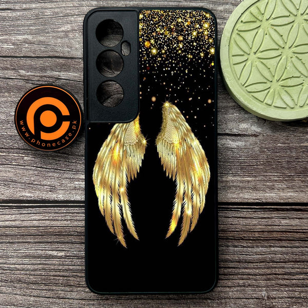 Realme C65  - Angel Wings Series - Premium Metal Printed soft Bumper shock Proof Case