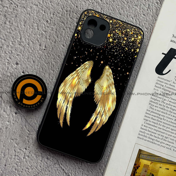 Samsung Galaxy A03 - Angel Wings Series - Premium Printed Glass soft Bumper shock Proof Case