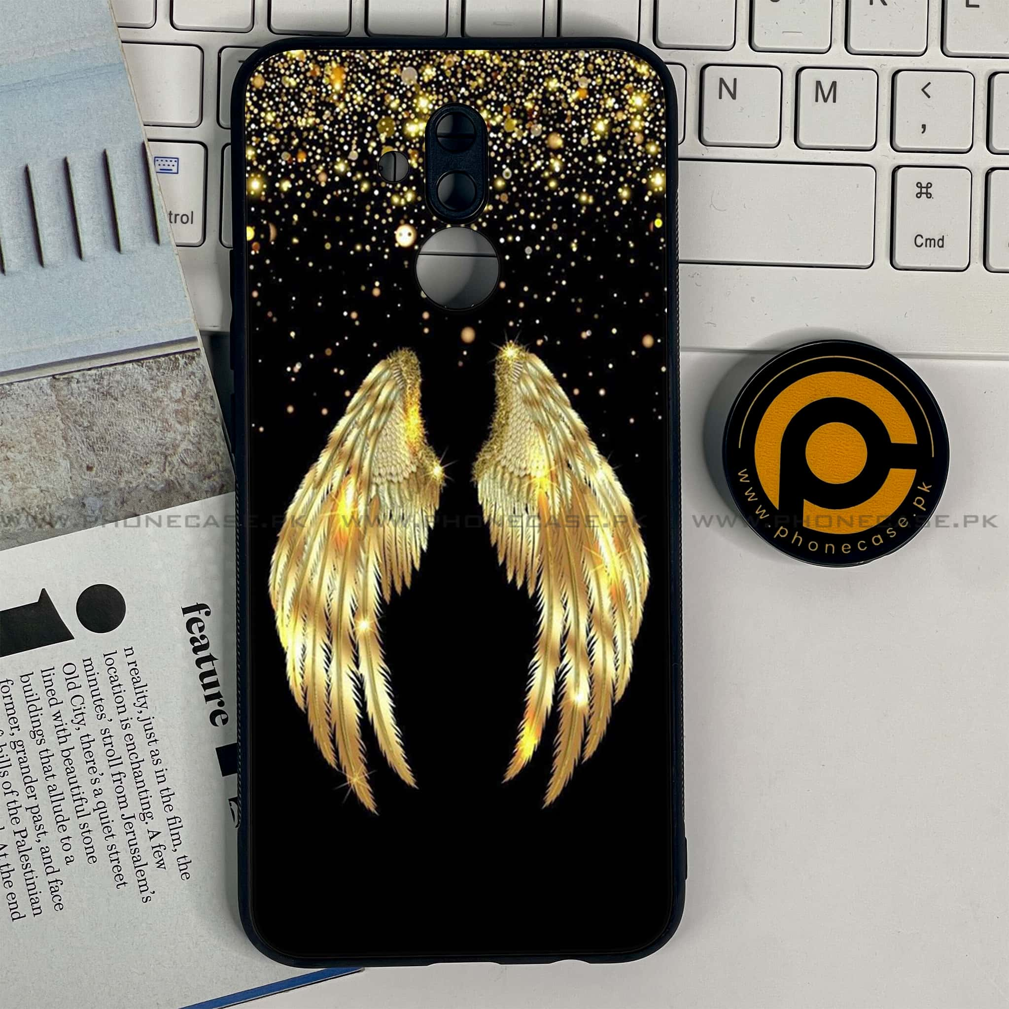 Huawei Mate 20 Lite - Angel Wings Series - Premium Printed Glass soft Bumper shock Proof Case