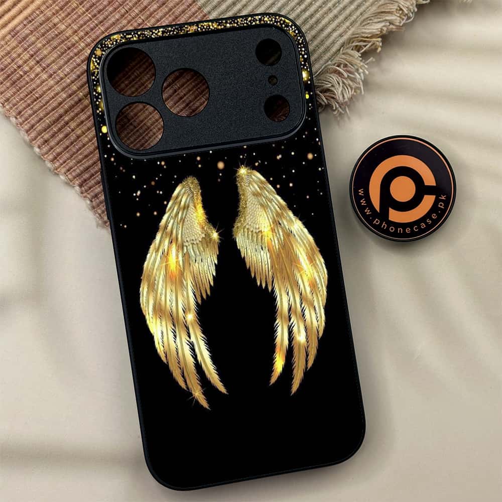 iPhone 17 Pro Max - Angel Wings Series - Premium Metal Printed soft Bumper shock Proof Case