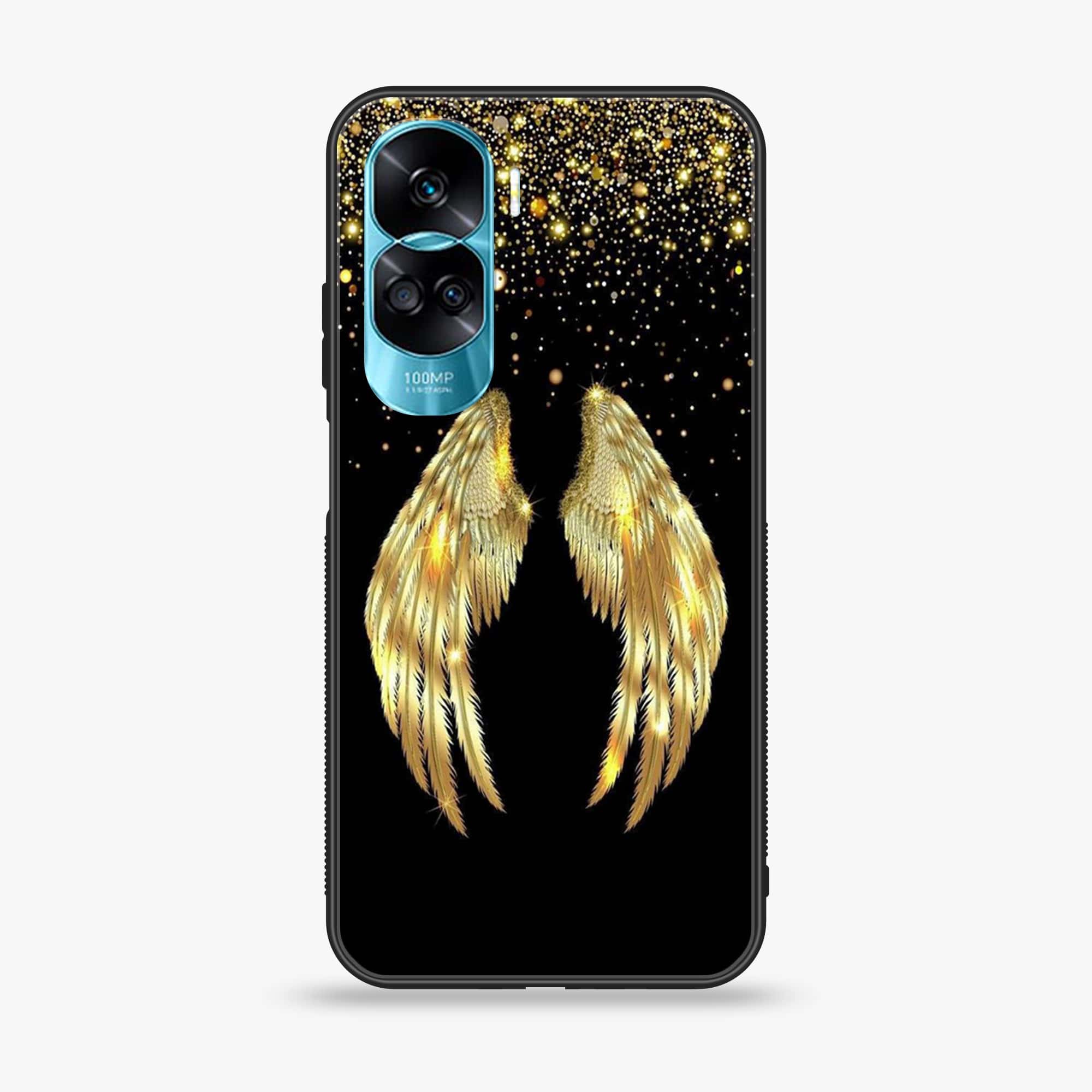 Honor 90 Lite - Angel Wings Series - Premium Printed Glass soft Bumper shock Proof Case