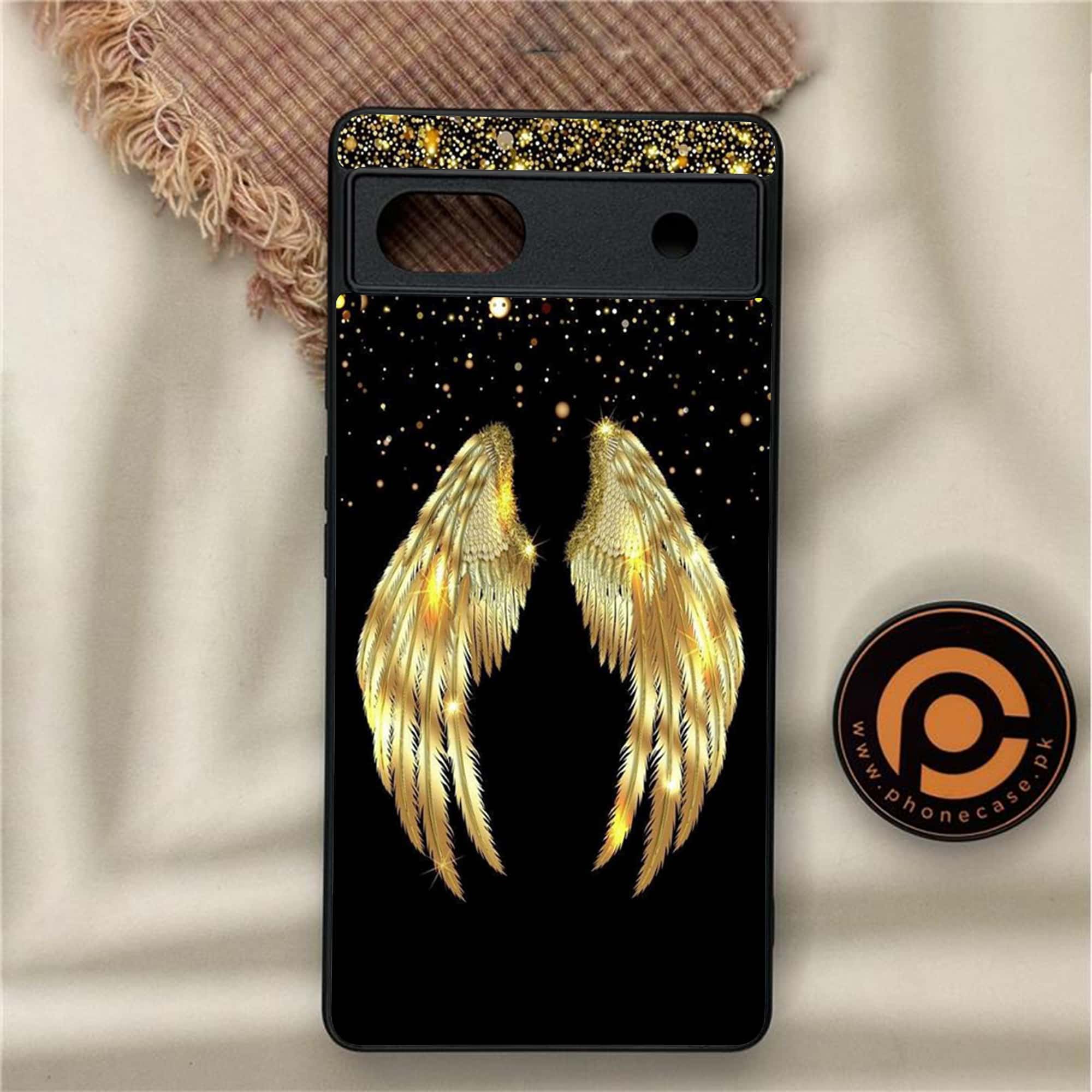 Google Pixel 6A - Angel Wings Series - Premium Metal Printed soft Bumper Shock Proof Case