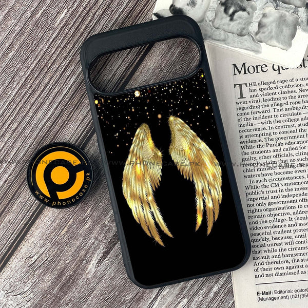 Google Pixel 9 - Angel Wings Series - Premium Metal Printed soft Bumper Shock Proof Case