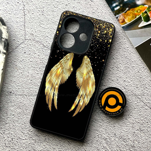 Oppo A5i - Angel Wings Series - Premium Printed Metal soft Bumper shock Proof Case