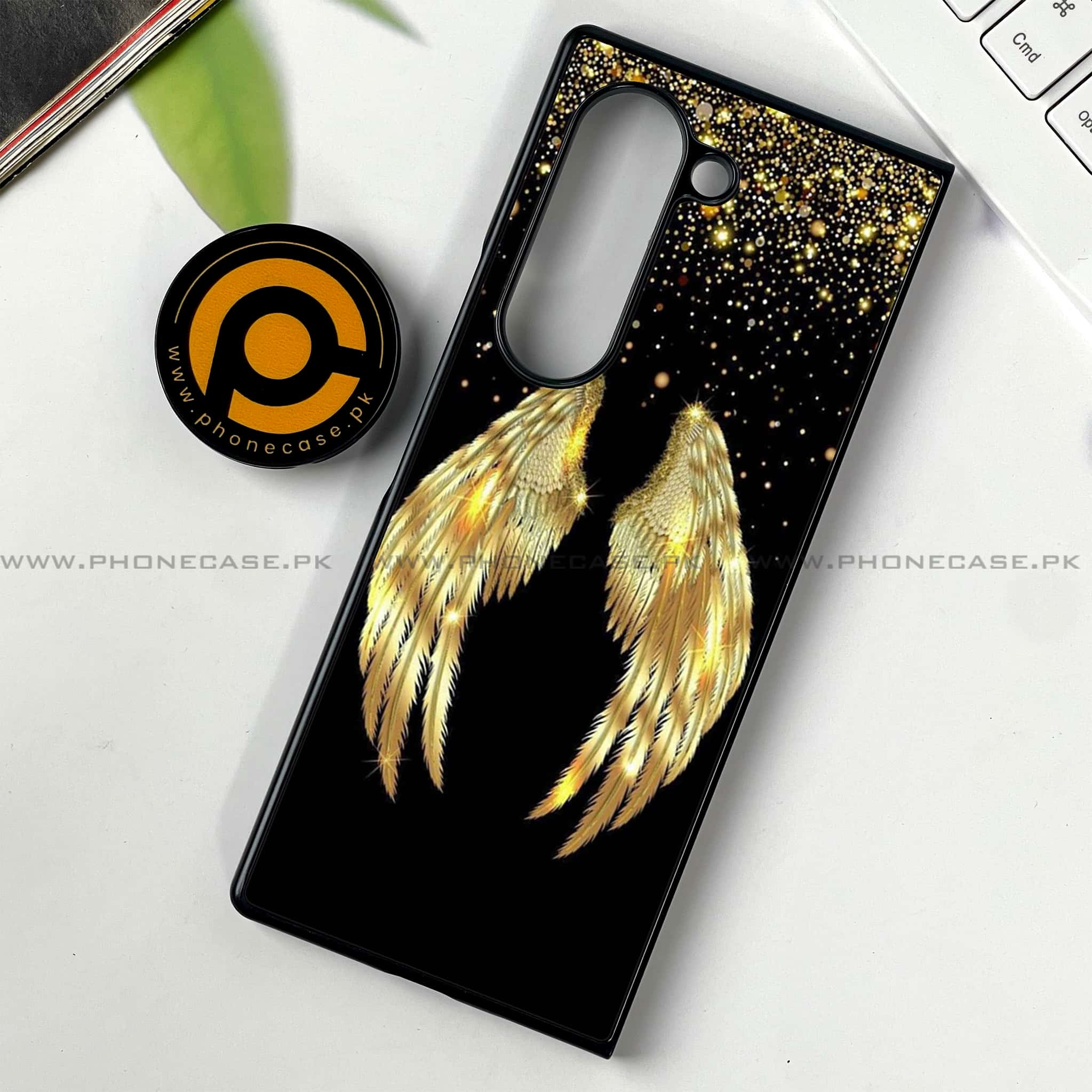 Samsung Galaxy Z Fold 6 - Angel Wings Series - Premium Printed Metal soft Bumper shock Proof Case