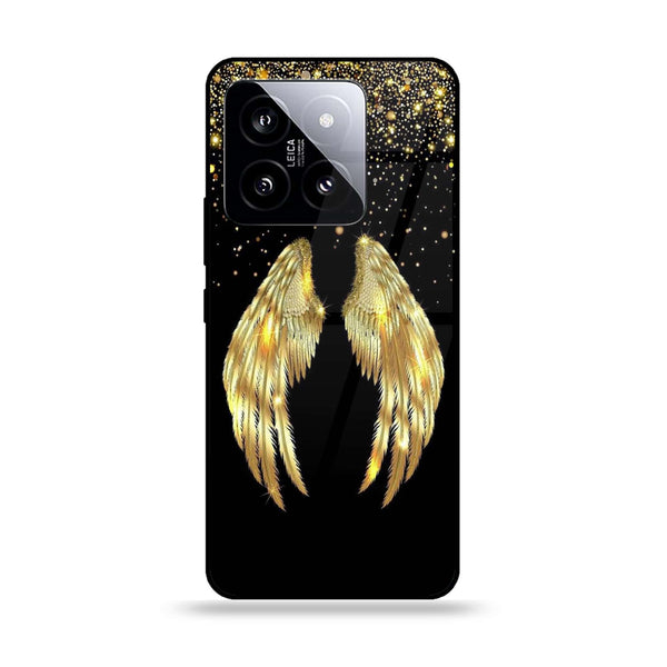 Xiaomi 14 - Angel Wings Series - Premium Printed Glass soft Bumper shock Proof Case