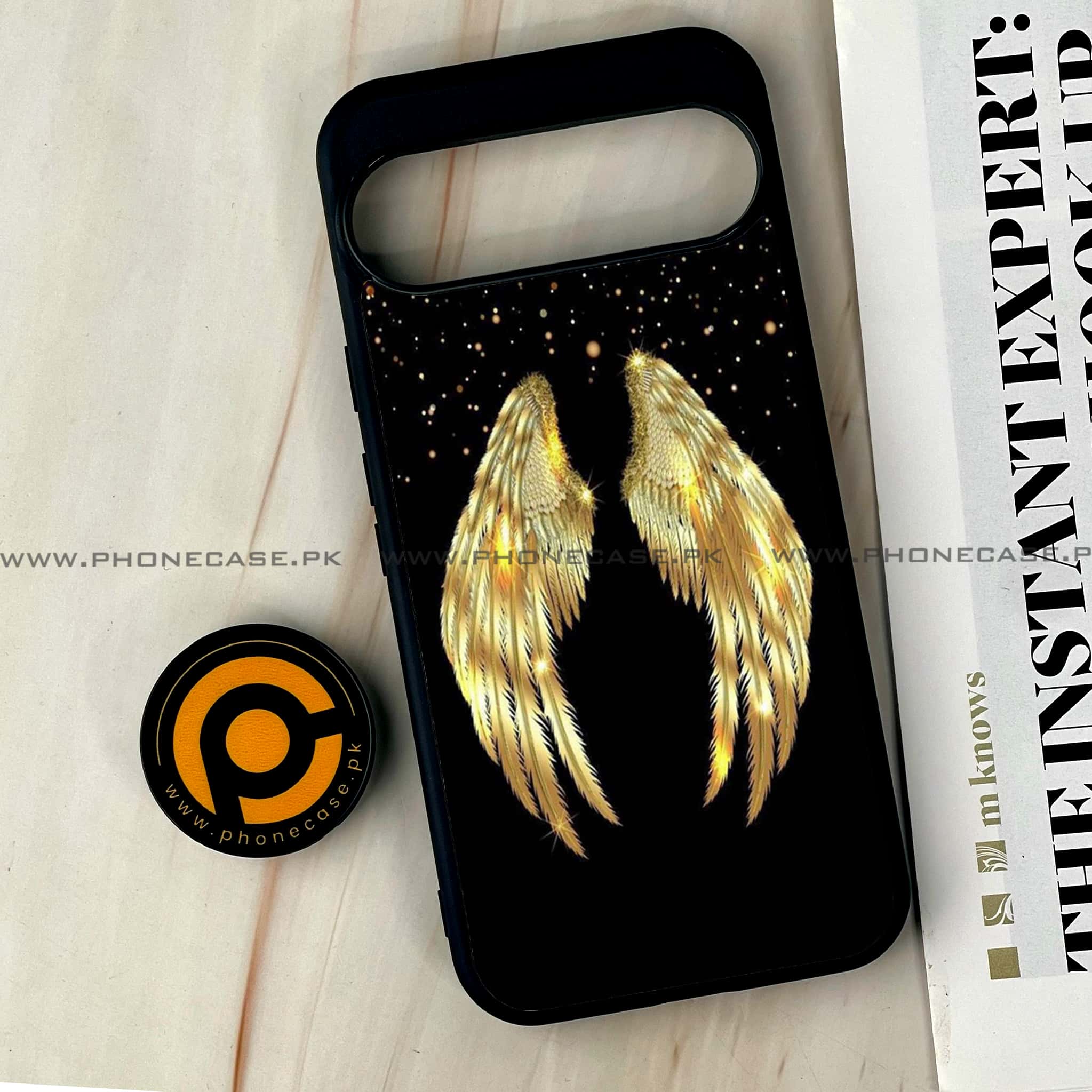 Google Pixel 9a - Angel Wings Series - Premium Metal Printed soft Bumper Shock Proof Case