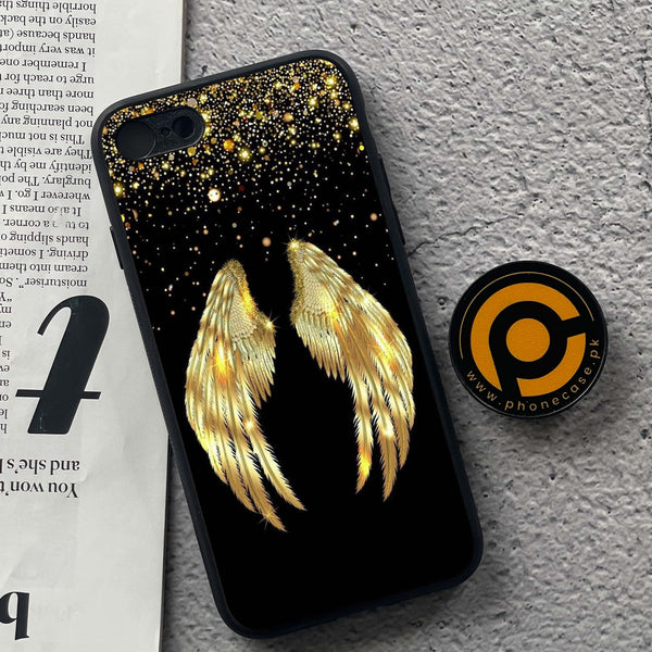 iPhone 7 / 8 - Angel wings Series - Premium Printed Glass soft Bumper shock Proof Case
