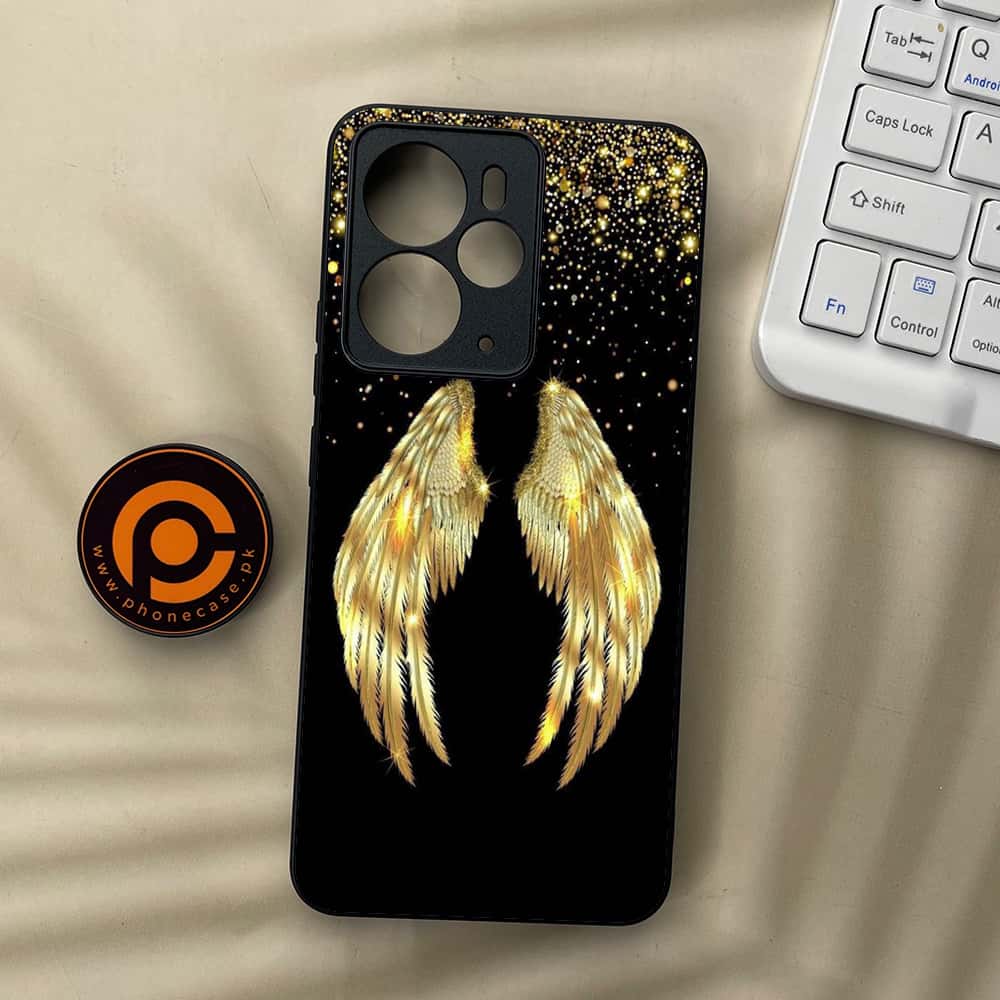 Realme 14T 5G - Angel Wings Series - Premium Metal Printed soft Bumper Shock Proof Case