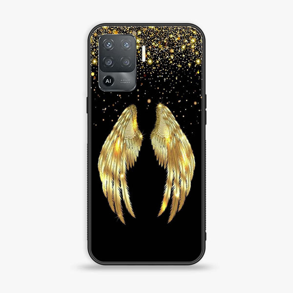 Oppo F19 Pro - Angel Wings Series - Premium Printed Glass soft Bumper shock Proof Case