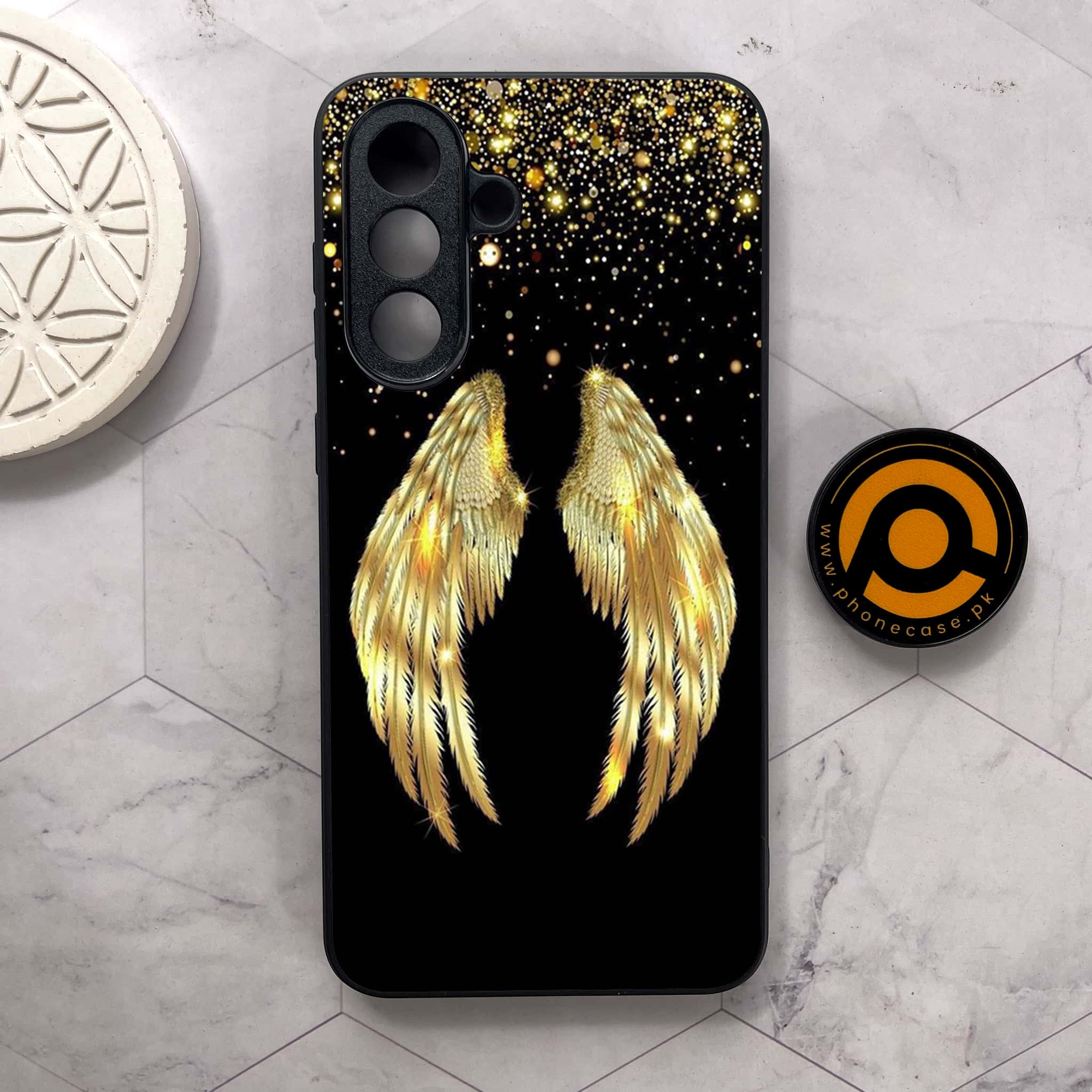 Samsung Galaxy A36 5G - Angel Wings Series - Premium Metal Printed soft Bumper shock Proof Case