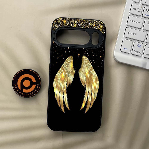Google Pixel 10 Pro  - Angel Wings Series - Premium Metal Printed soft Bumper Shock Proof Case