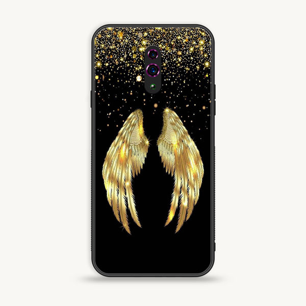Oppo A71 (2017)  - Angel Wings  Series - Premium Printed Glass soft Bumper shock Proof Case