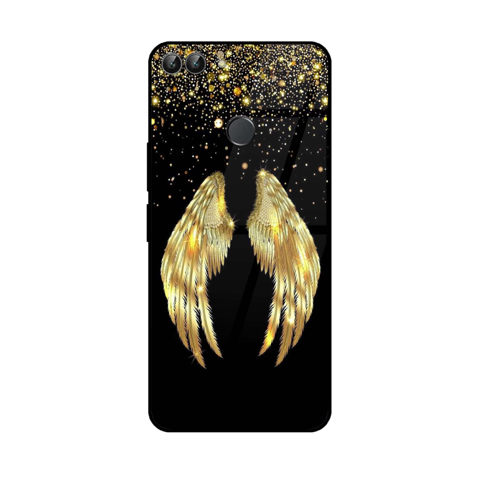 Huawei P Smart - Angel Wings Series - Premium Printed Glass soft Bumper shock Proof Case