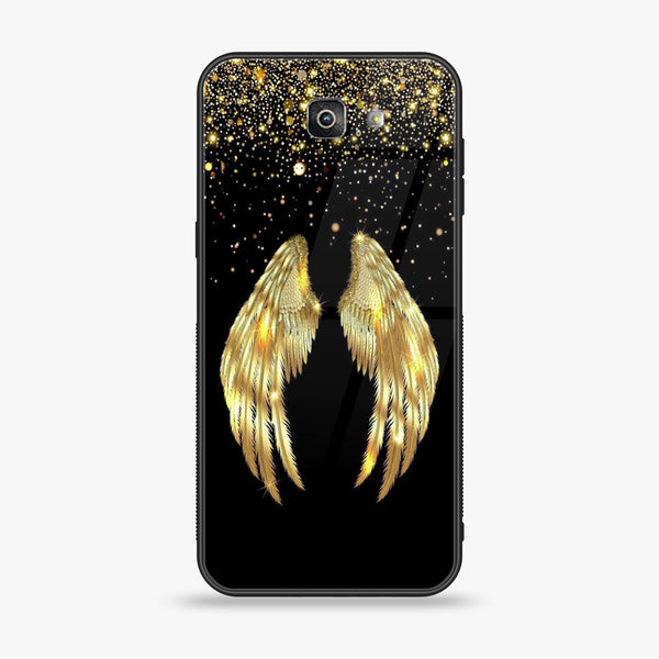 Galaxy J7 Prime 2018 - Angel Wings Series - Premium Printed Glass soft Bumper shock Proof Case